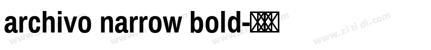 archivo narrow bold字体转换
